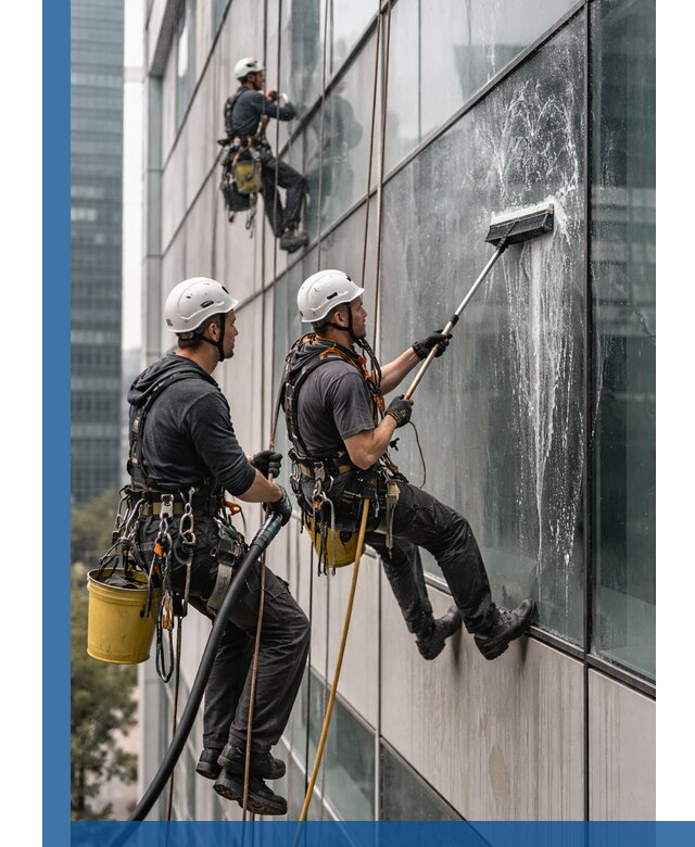 Профессиональная высотная мойка фасадов зданий в Кизилюрте