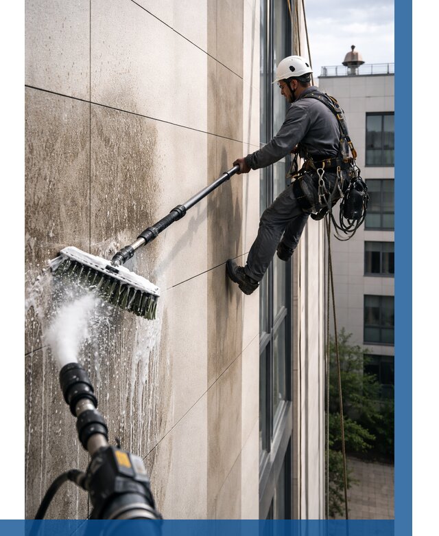 Мойка фасада из керамогранита в Кизилюрте от 310 р. | ВЫСОТНИК-Кзт