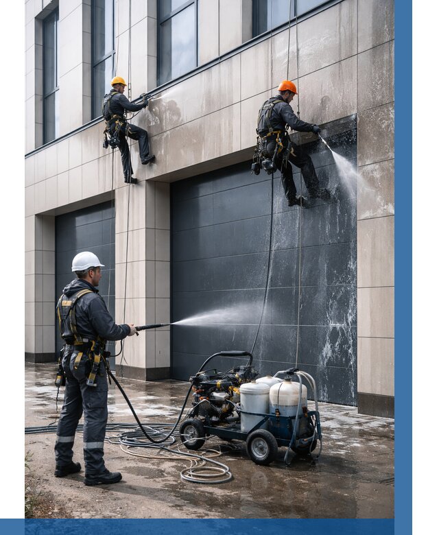 Послестроительная мойка фасада в Кизилюрте от 310 р. | ВЫСОТНИК-Кзт