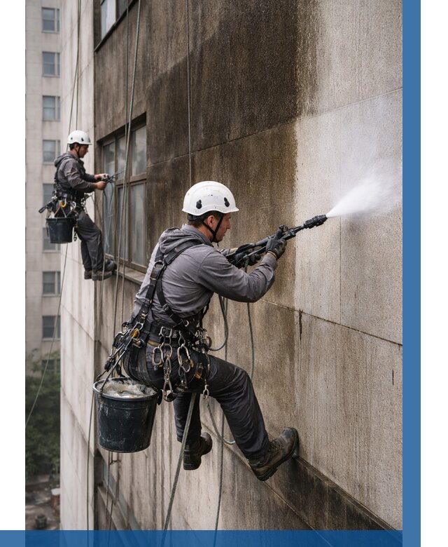 Очистка фасада от копоти в Кизилюрте от 258 р. | ВЫСОТНИК-Кзт