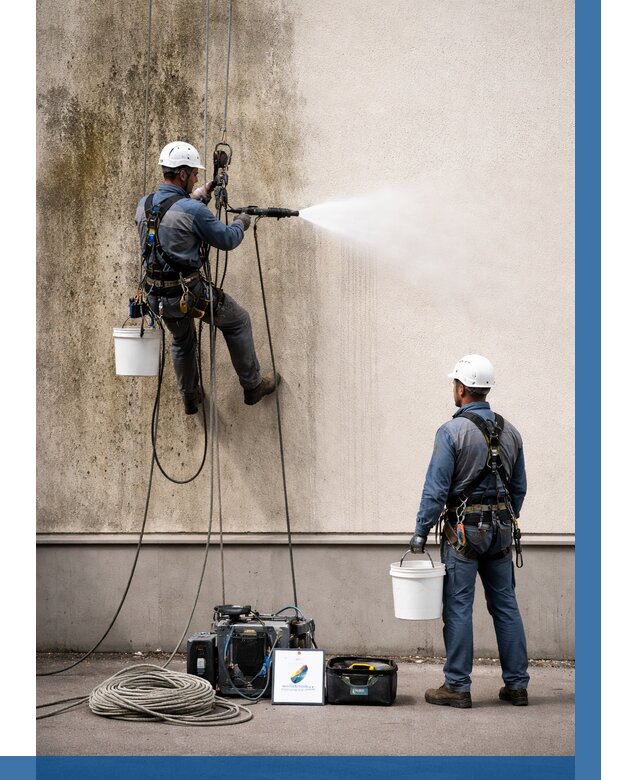 Очистка фасада от плесени в Кизилюрте от 310 р. | ВЫСОТНИК-Кзт