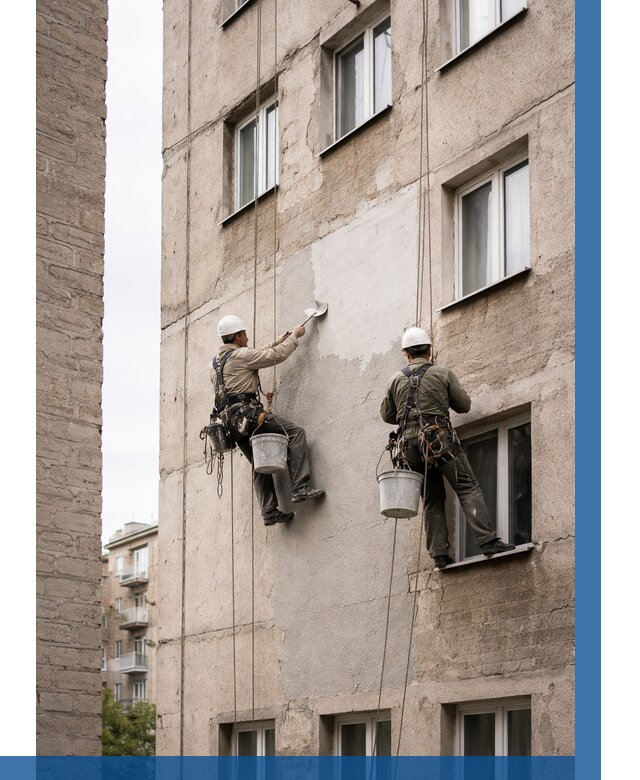 Косметический ремонт фасада в Кизилюрте от 1136 р. | ВЫСОТНИК-Кзт