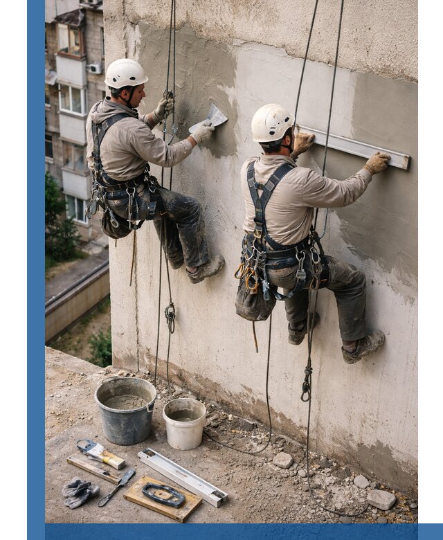 Комплексный ремонт штукатурного фасада с гарантией в Кизилюрте