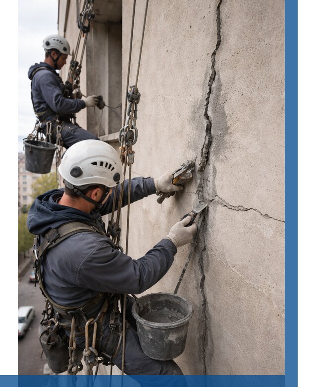 Заделка трещин на фасаде в Кизилюрте от 929 р. | ВЫСОТНИК-Кзт