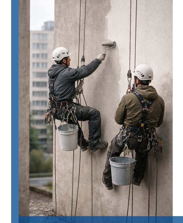 Покраска фасадов высотными альпинистами в Кизилюрте с гарантией