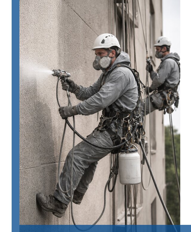 Безвоздушная покраска фасадов зданий в Кизилюрте профессионально