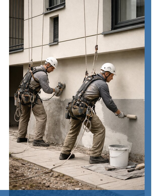 Окраска цоколя здания в Кизилюрте от 465 р. под ключ | ВЫСОТНИК-Кзт