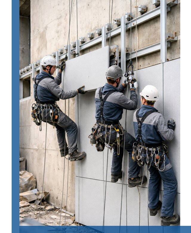 Монтаж вентилируемого фасада в Кизилюрте под ключ с гарантией качества