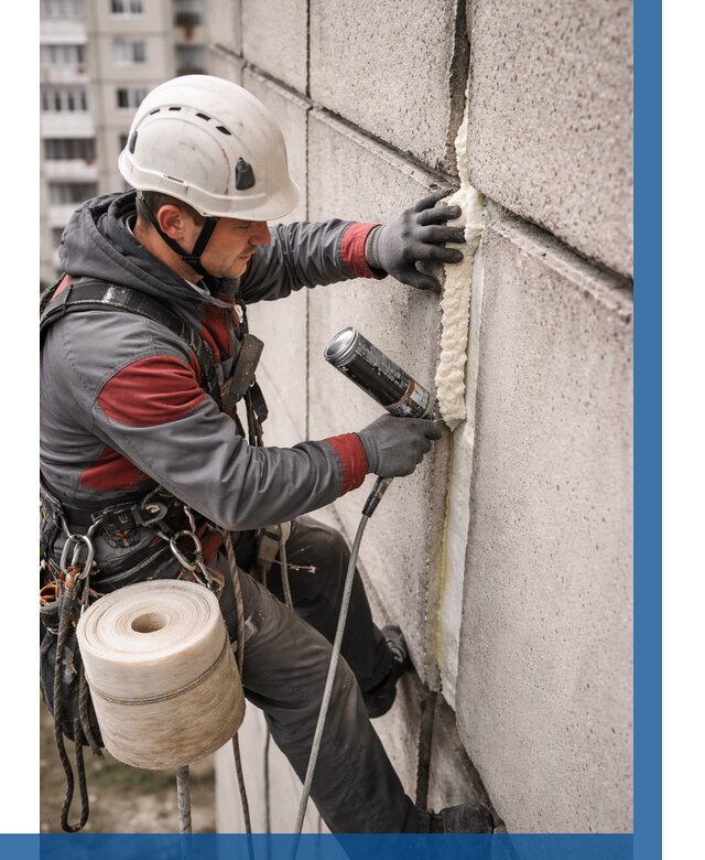 Утепление межпанельных швов в Кизилюрте от 723 р. | ВЫСОТНИК-Кзт