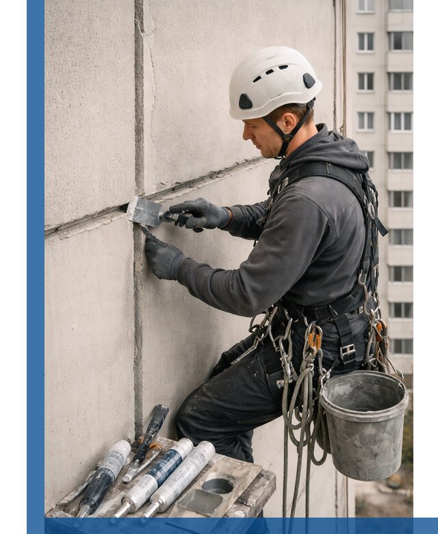 Ремонт межпанельных швов в Кизилюрте герметизация и восстановление