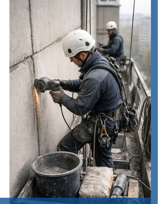 Штробление межпанельных швов в Кизилюрте от 1239 р. | ВЫСОТНИК-Кзт