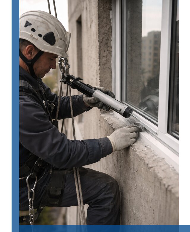 Герметизация оконных швов снаружи в Кизилюрте профессионально