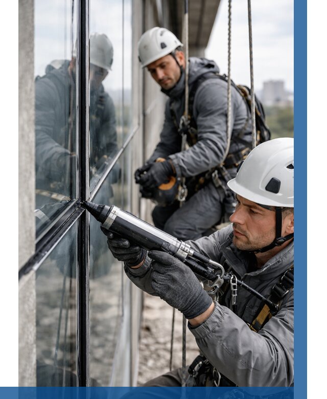 Герметизация витражных швов в Кизилюрте от 671 р. | ВЫСОТНИК-Кзт