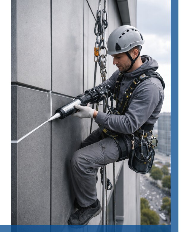 Герметизация стыков фасадных панелей в Кизилюрте от 6712 р.| ВЫСОТНИК-Кзт