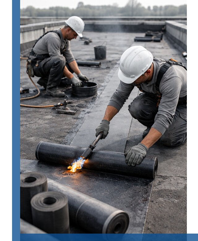 Ремонт рулонной кровли в Кизилюрте герметизация и восстановление