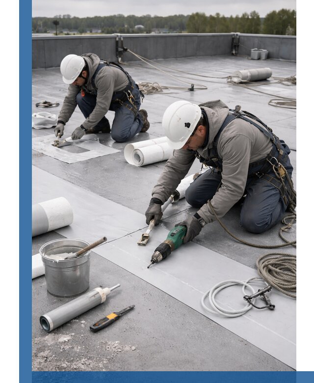 Ремонт мембранной кровли в Кизилюрте качественно и с гарантией