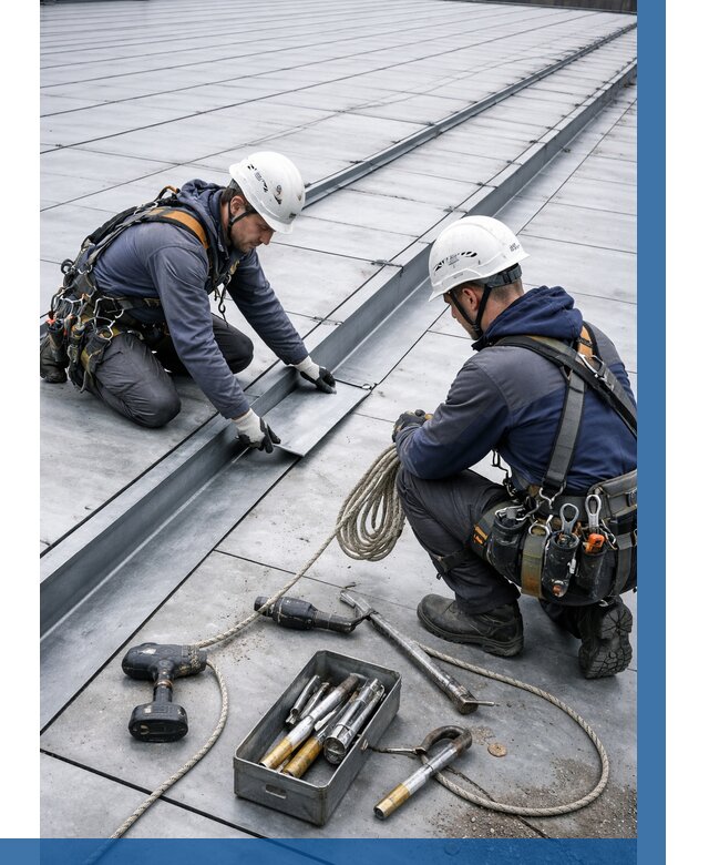 Ремонт фальцевой кровли в Кизилюрте от 723 р. | ВЫСОТНИК-Кзт