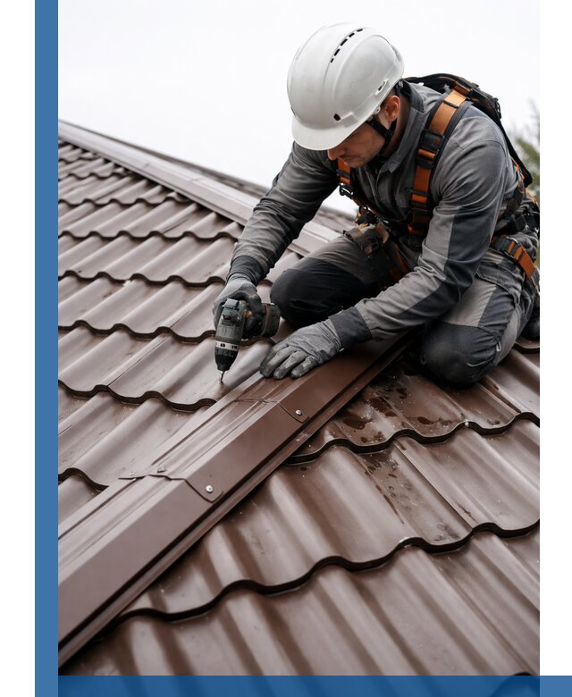 Ремонт металлочерепицы на крыше в Кизилюрте профессионально