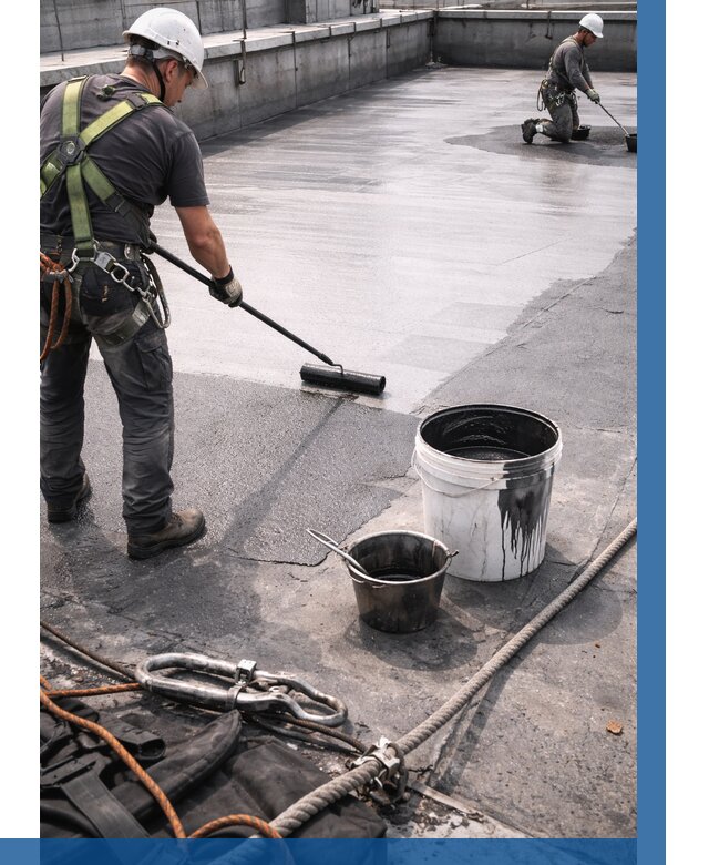 Гидроизоляция кровли жидкой резиной в Кизилюрте от 516 р. | ВЫСОТНИК-Кзт