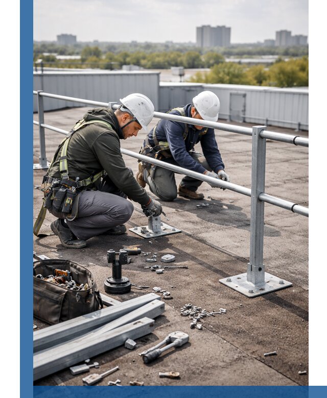 Монтаж кровельного ограждения в Кизилюрте под ключ с гарантией