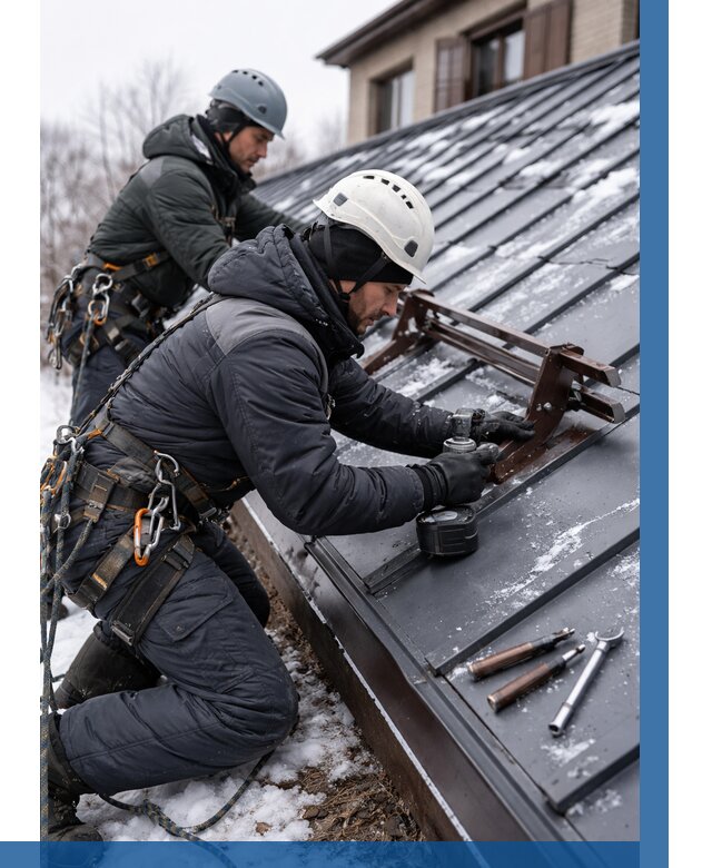 Монтаж снегозадержателей в Кизилюрте от 465 р. | ВЫСОТНИК-Кзт