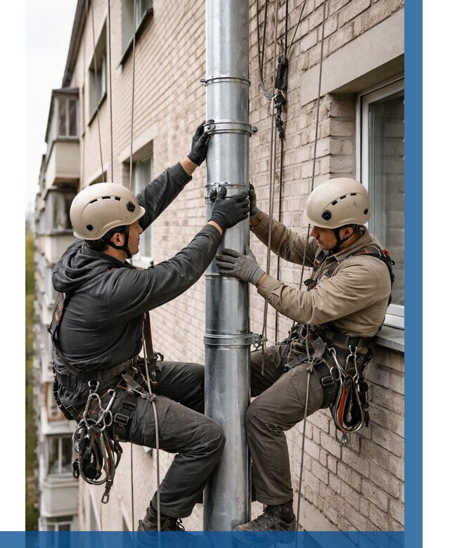 Замена водосточных труб в Кизилюрте от 6712 р. | ВЫСОТНИК-Кзт