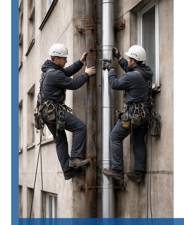 Замена водосточных труб в Кизилюрте: монтаж и демонтаж под ключ