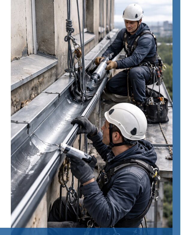 Ремонт водосточных желобов в Кизилюрте от 6712 р. | ВЫСОТНИК-Кзт