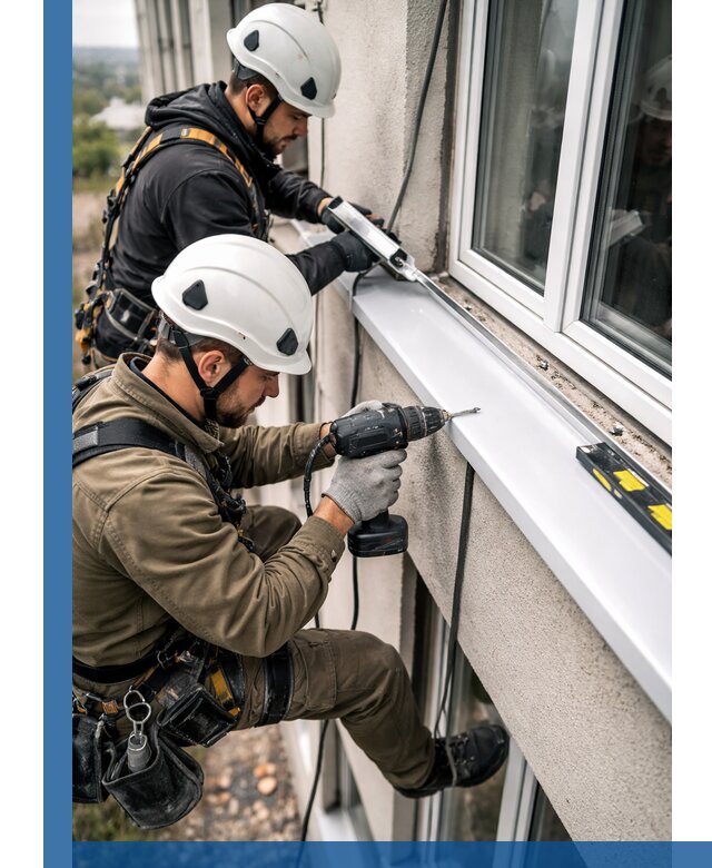 Профессиональный монтаж оконных отливов и отведения воды в Кизилюрте