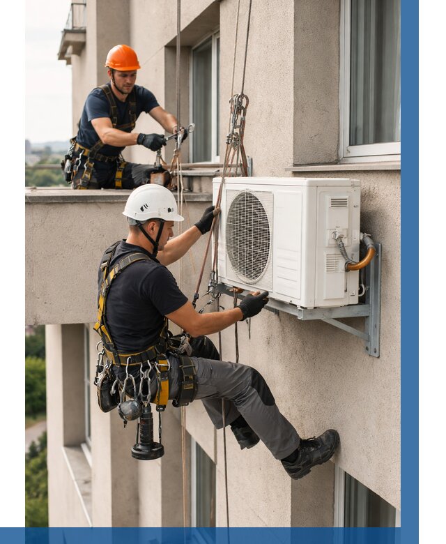 Монтаж внешнего блока кондиционера в Кизилюрте от 6712 р. | ВЫСОТНИК-Кзт