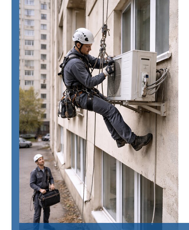 Демонтаж внешнего блока кондиционера в Кизилюрте профессионально