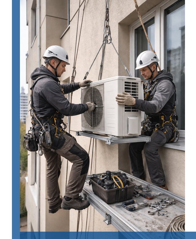 Перенос внешнего блока кондиционера в Кизилюрте с монтажом и крепежом