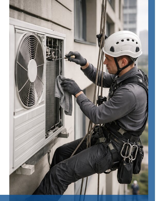 Обслуживание внешнего блока кондиционера в Кизилюрте от 2788 р.ВЫСОТНИК-Кзт