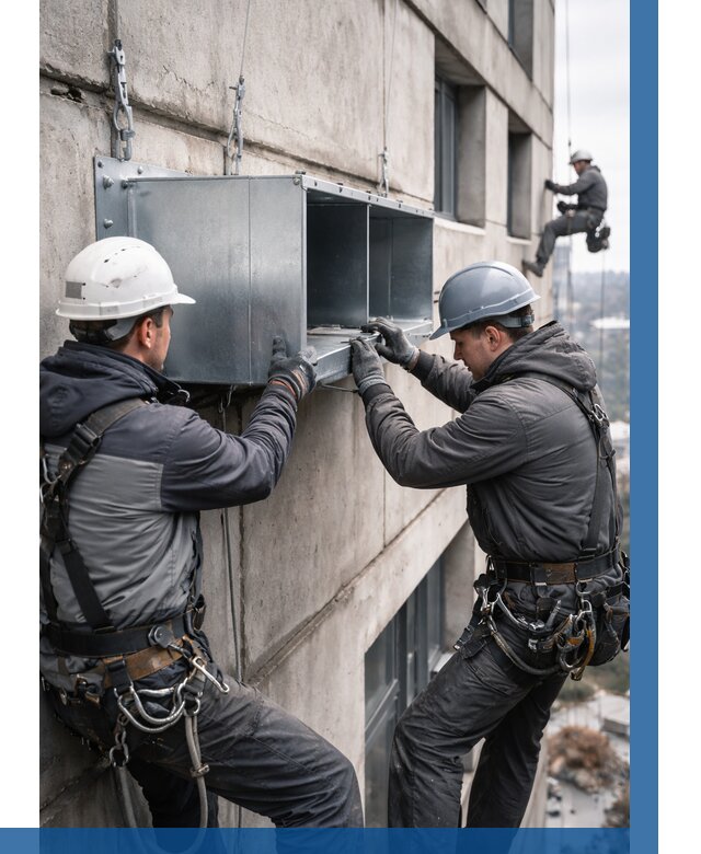 Монтаж вентиляционных коробов в Кизилюрте от 3098 р. | ВЫСОТНИК-Кзт