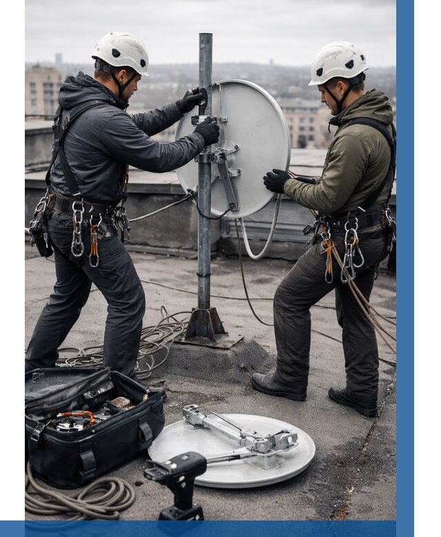 Демонтаж антенн на крыше в Кизилюрте от 4647 р. | ВЫСОТНИК-Кзт