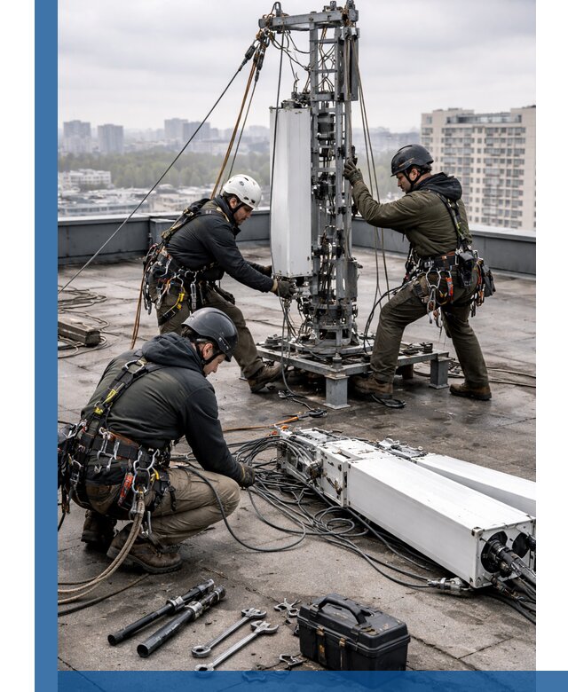 Демонтаж антенн на крыше зданий в Кизилюрте с гарантией