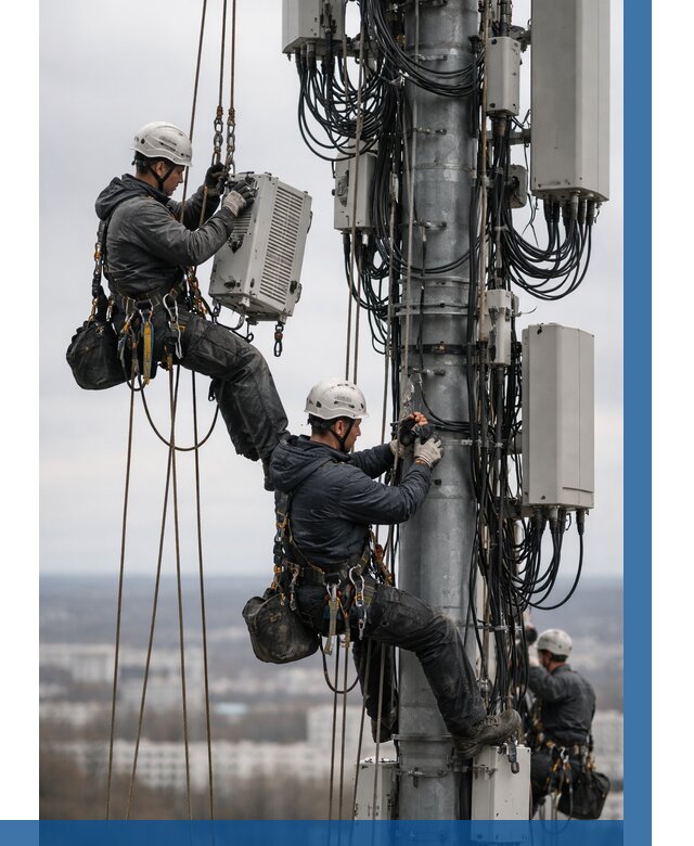 Монтаж оборудования связи на мачте в Кизилюрте от 7745 р. | ВЫСОТНИК-Кзт