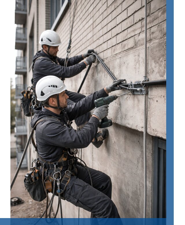 Крепление кабеля на фасаде в Кизилюрте от 361 р. | ВЫСОТНИК-Кзт