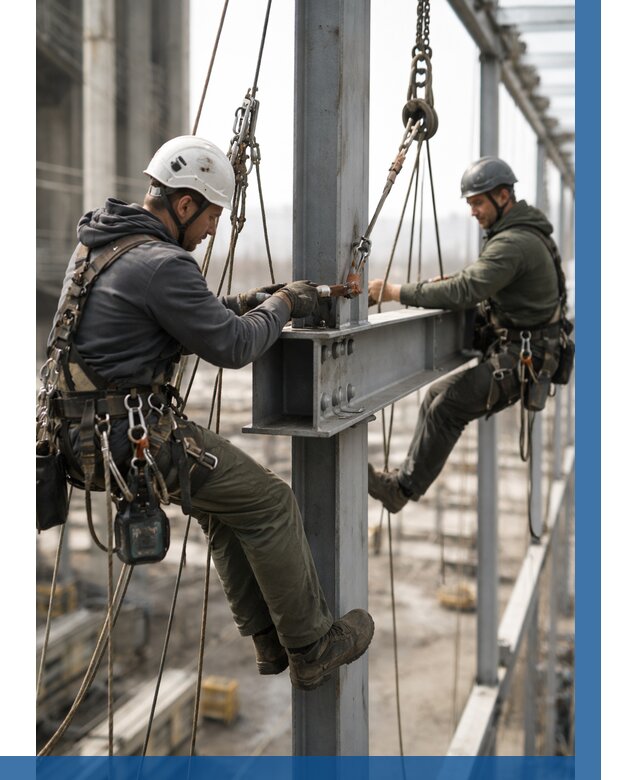 Монтаж металлоконструкций на высоте в Кизилюрте от 3614 р. | ВЫСОТНИК-Кзт