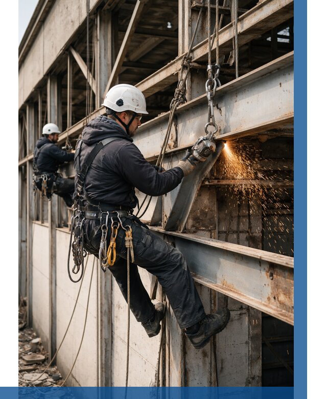 Демонтаж металлоконструкций на высоте в Кизилюрте от 6712р. |ВЫСОТНИК-Кзт