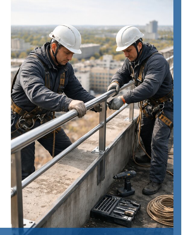 Монтаж перил на высоте в Кизилюрте от 2582 р. | ВЫСОТНИК-Кзт