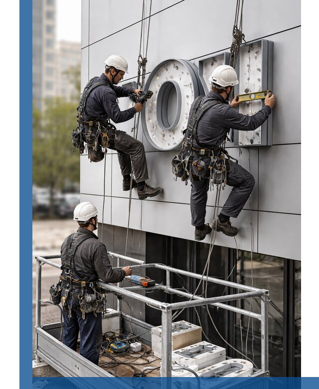 Профессиональный монтаж световых букв в Кизилюрте под ключ