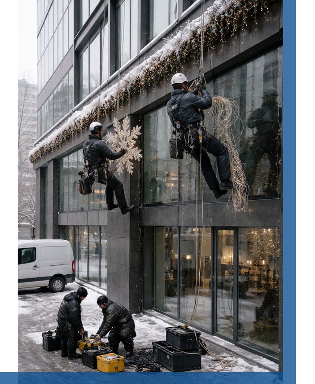 Демонтаж новогоднего оформления в Кизилюрте от 5679 р. | ВЫСОТНИК-Кзт