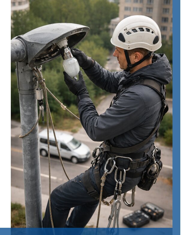 Замена ламп на высоте в Кизилюрте от 2582 р. | ВЫСОТНИК-Кзт