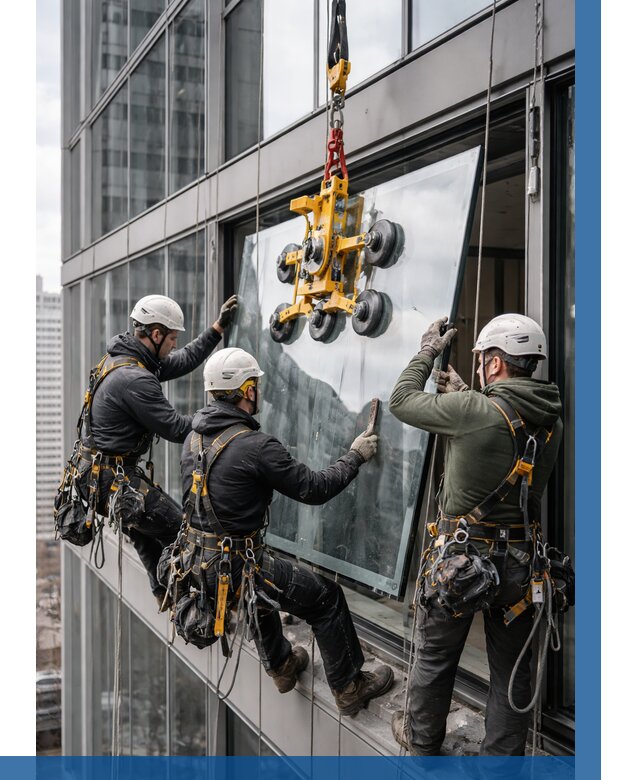 Фасадное остекление зданий под ключ в Кизилюрте от 10326 р. | ВЫСОТНИК-Кзт