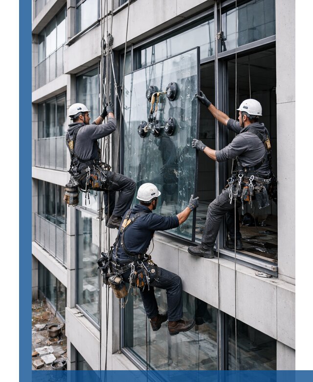 Фасадное остекление и монтаж витражей зданий в Кизилюрте под ключ
