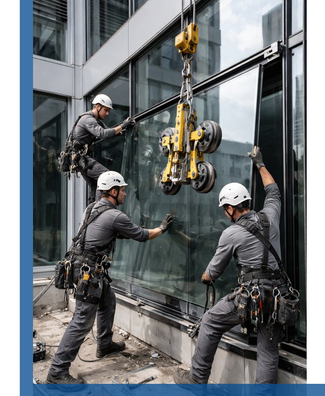 Структурное остекление фасадов в Кизилюрте монтаж и обслуживание