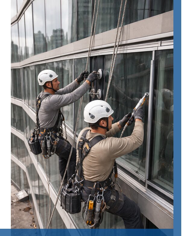 Радиусное остекление фасада в Кизилюрте от 12391 р. | ВЫСОТНИК-Кзт