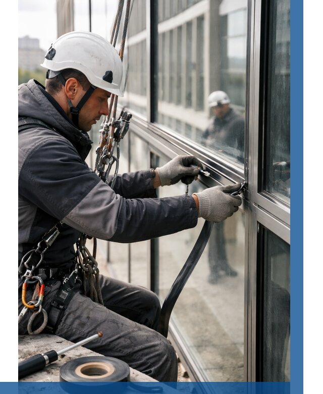 Ремонт витражных конструкций в Кизилюрте от 3614 р. | ВЫСОТНИК-Кзт