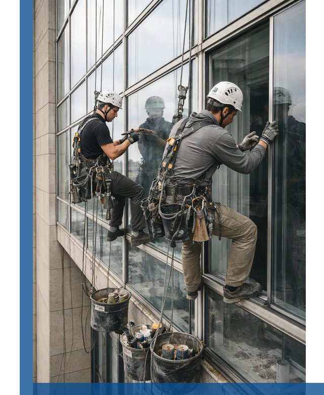 Ремонт витражных конструкций и фасадного остекления в Кизилюрте